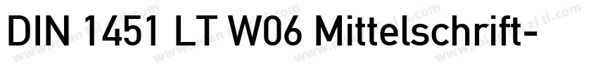 DIN 1451 LT W06 Mittelschrift字体转换